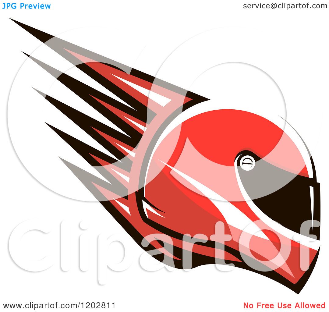 1080x1024 Clipart Of A Red Racing Helmet With Spikes