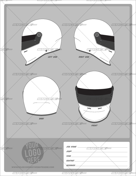 550x712 Helmet Template Pack School Of Racing Graphics