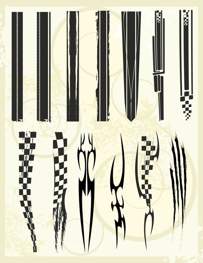 670x867 Racing Stripes, Flags And Tribals V I N Y L Racing Stripes