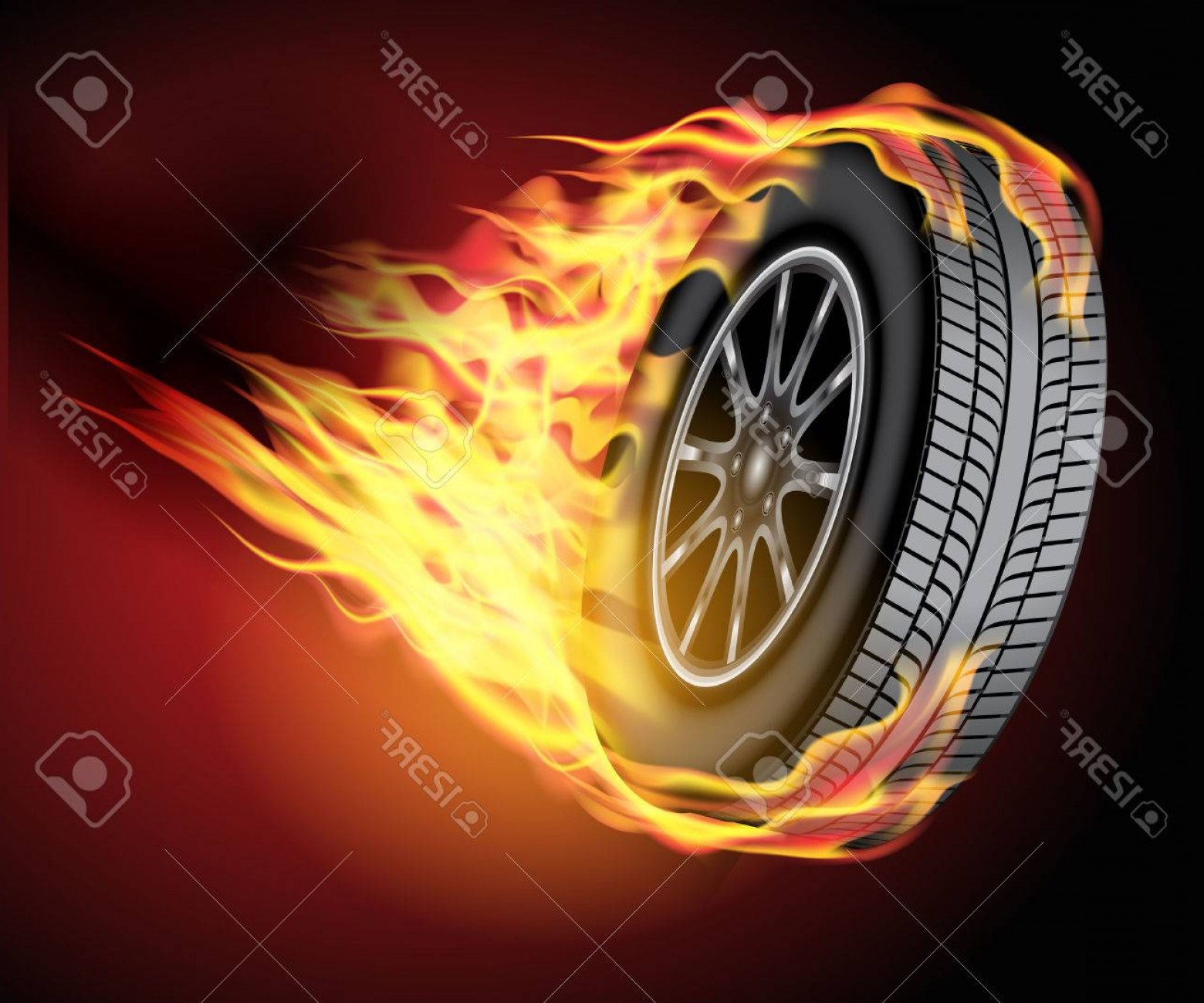 1560x1299 Photostock Vector Racing Hot Wheels Burning Wheel Tire Isolated