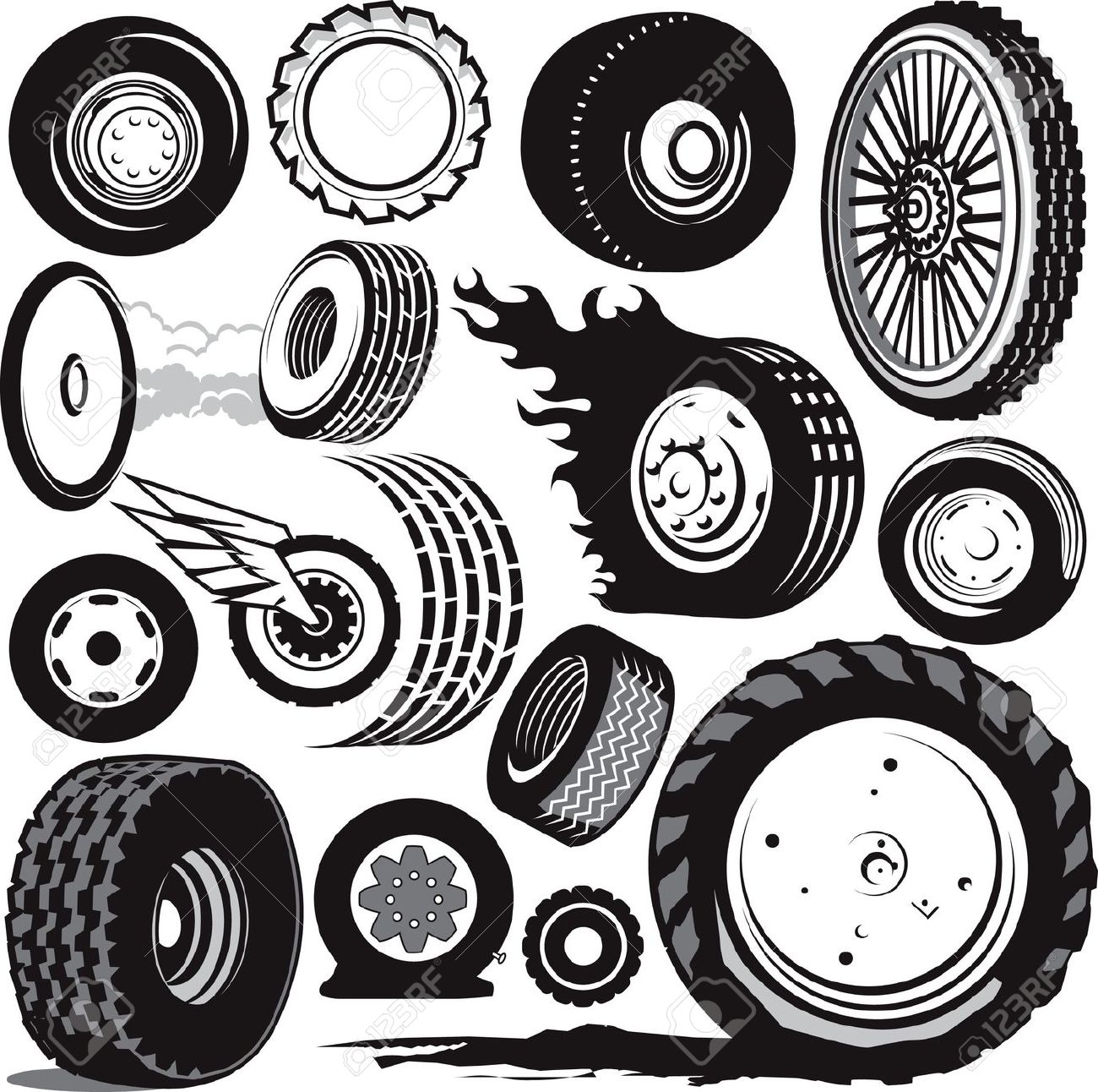 Racing Tire Vector at Vectorified.com | Collection of Racing Tire ...