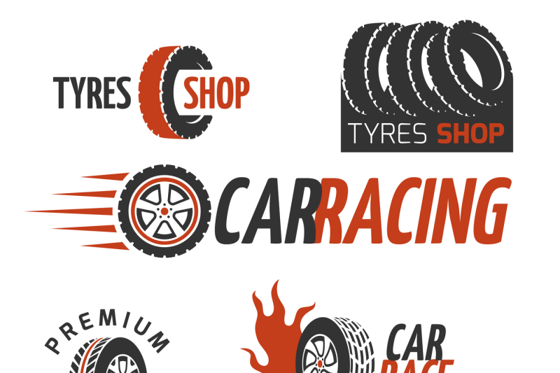 800x533 Automobile Rubber Tire Shop, Car Wheel, Racing Vector Logos
