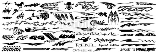 500x170 Vinyls Decals For Car, Motorcycle, Racing Vehicle Graphics