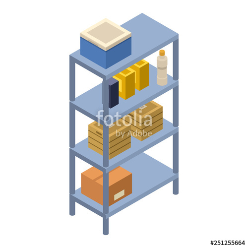 500x500 Garage Plastic Rack Icon Isometric Of Garage Plastic Rack Vector