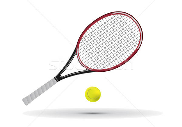 600x420 Tennis Racket And Ball Vector Illustration Vector Illustration