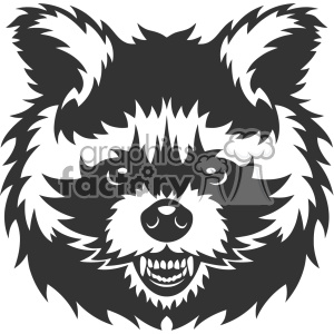 300x300 Angry Raccoon Head Vector Art Clipart Royalty Free Gif, Png