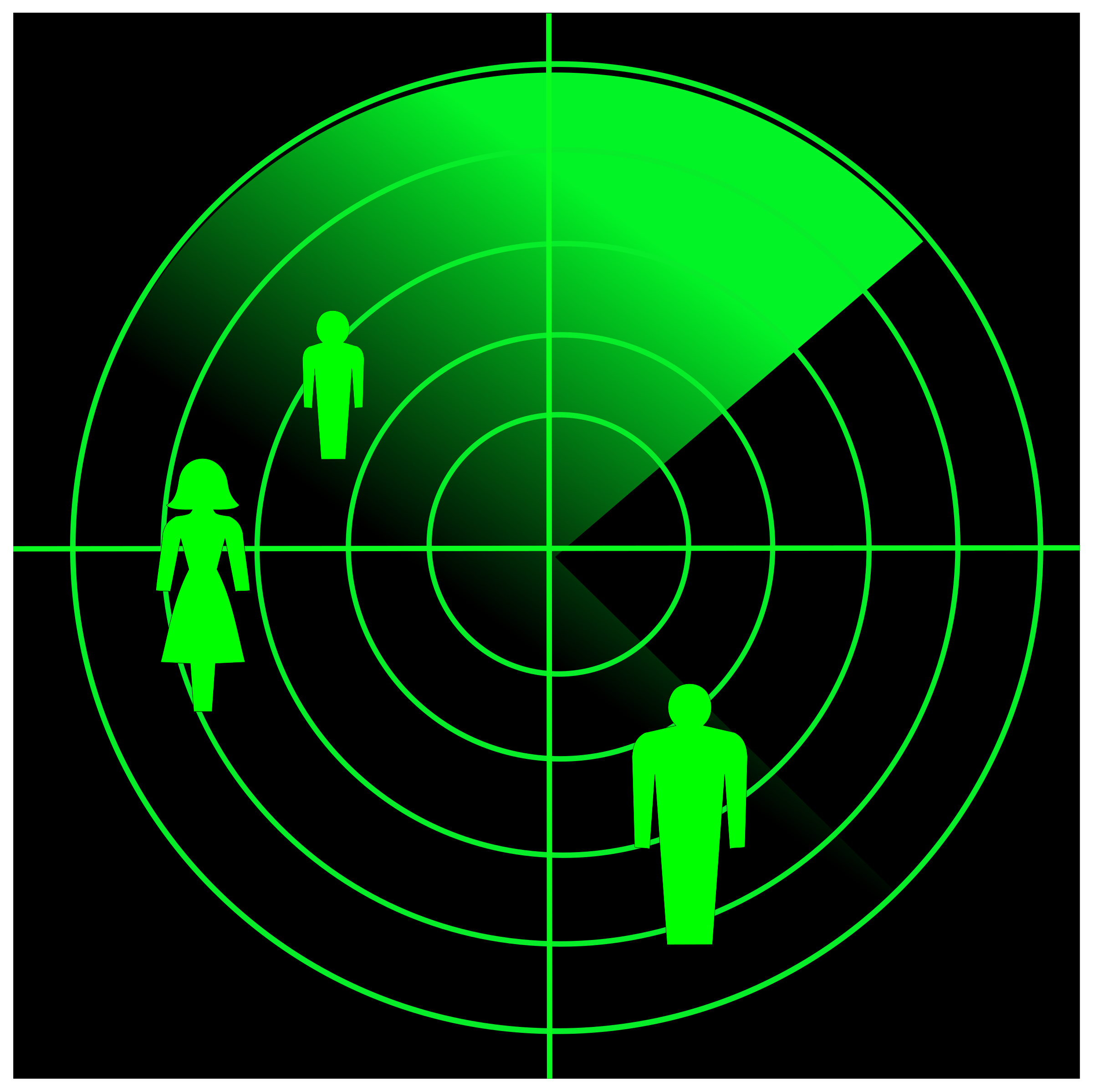 2400x2399 People Radar Vector Clipart Image