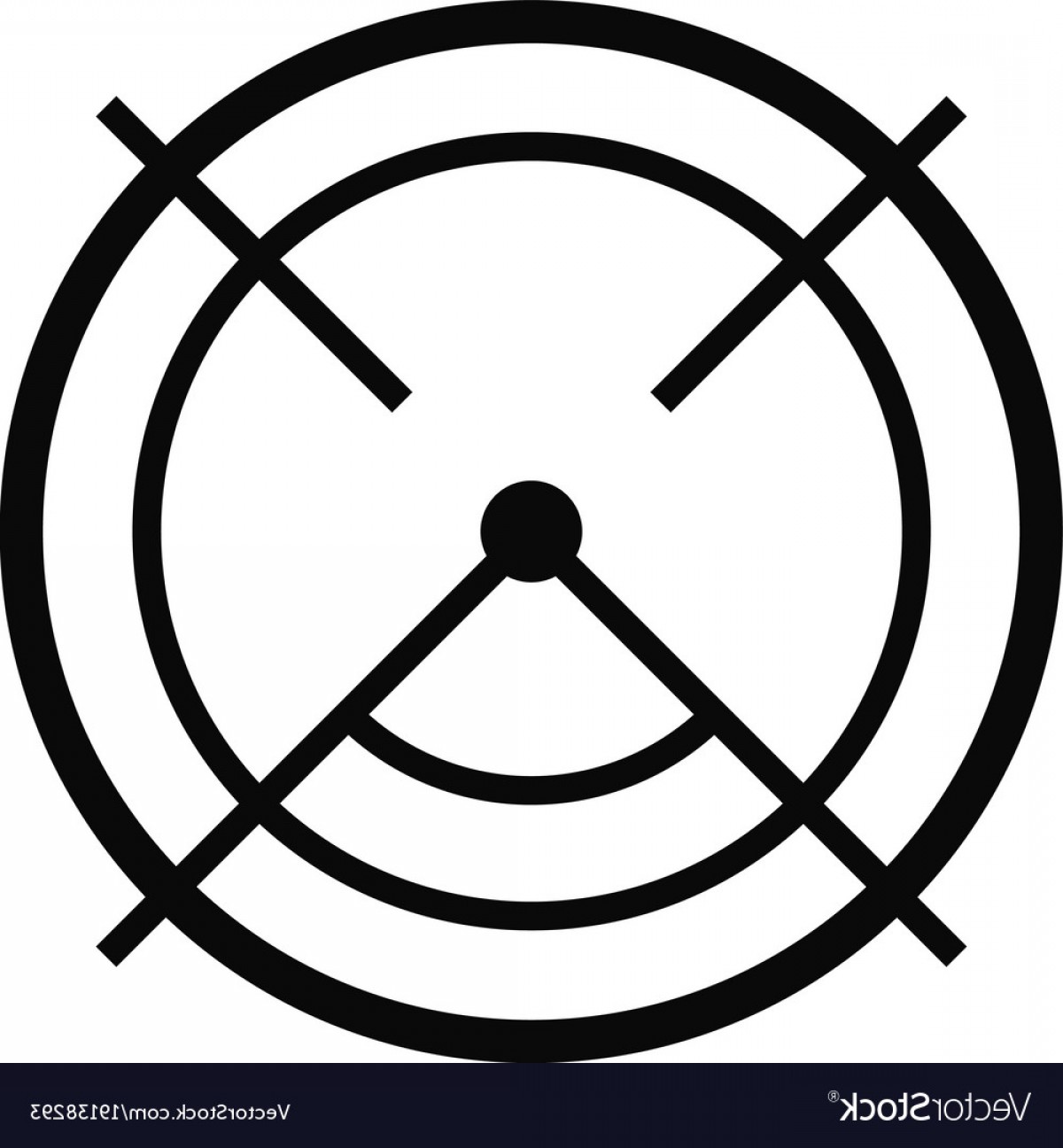 1200x1296 Aim Radar Icon Simple Style Vector Soidergi
