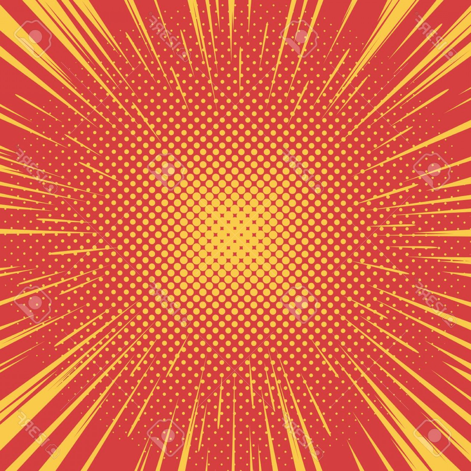 1560x1560 Photostock Vector Comic Book Style Background Halftone Dots