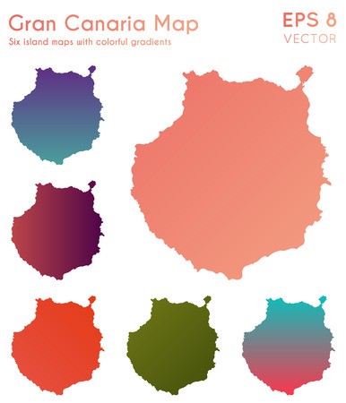 386x450 Map Of Gran Canaria With Beautiful Gradients Appealing Set
