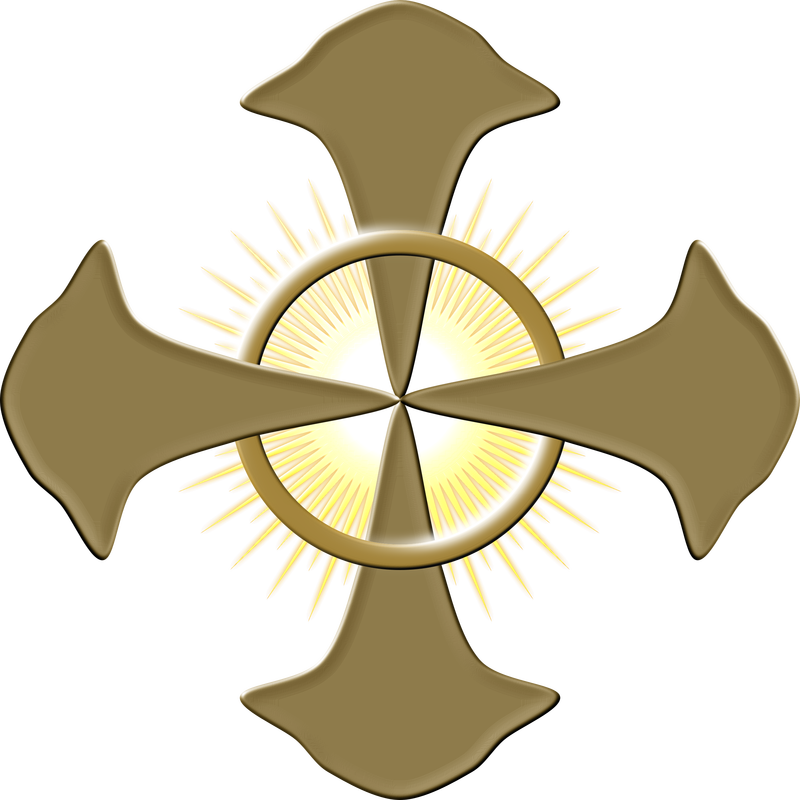 800x800 Radiant Cross Vector Clipart Image