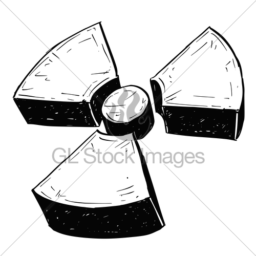 500x500 Nuclear Radiation Symbol Vector Hand Drawing Doodle Gl Stock Images