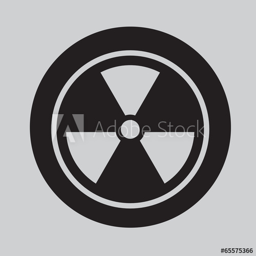 500x500 Radiation Symbol Icon Vector