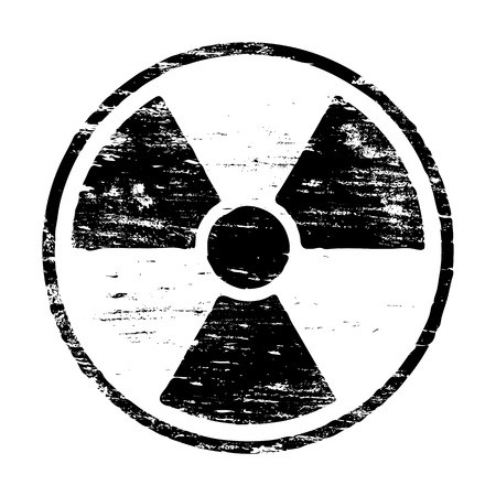 450x450 Radiation Symbol Grungy Rubber Stamp Symbol Vector Illustration
