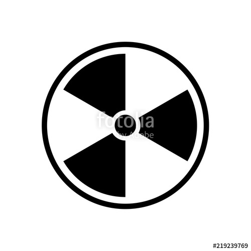 500x500 The Radiation Icon Radiation Symbol Vector Stock Image