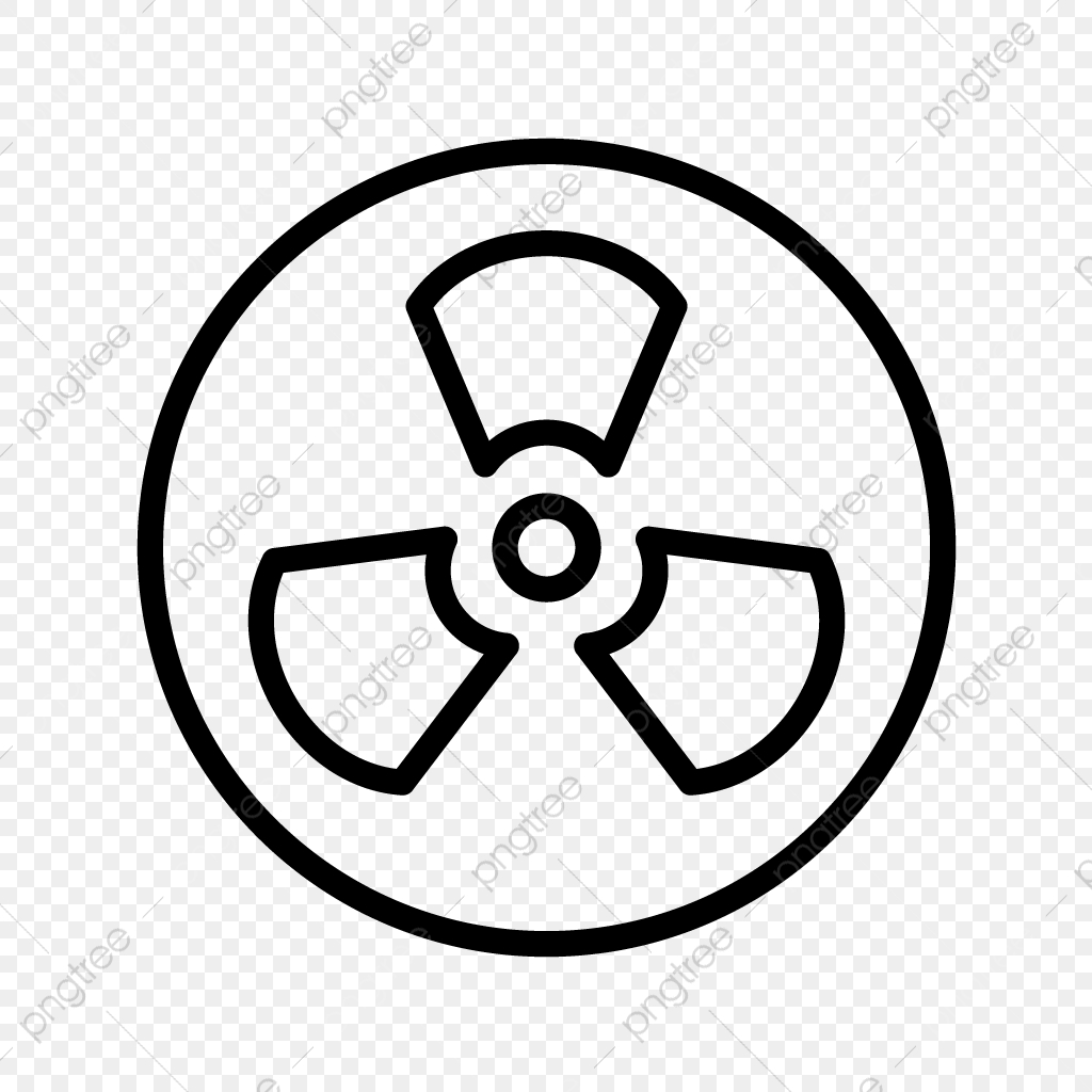 1024x1024 Radiation Vector Icon, Radiation Icon, Radioactive Icon, Circle
