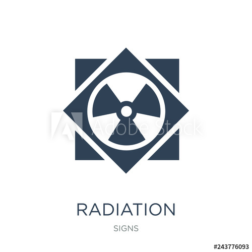 500x500 Radiation Icon Vector On White Background, Radiation Trendy Filled