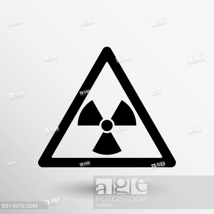 701x700 Sign Radiation Vector Icon Caution Nuclear Atom Power, Stock