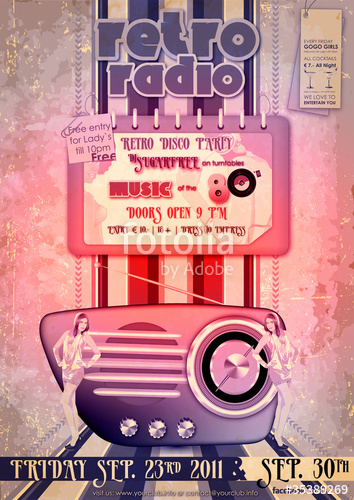 354x500 Retro Radio Flyer Stock Image And Royalty Free Vector