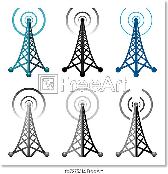 Radio Tower Vector at Vectorified.com | Collection of Radio Tower ...