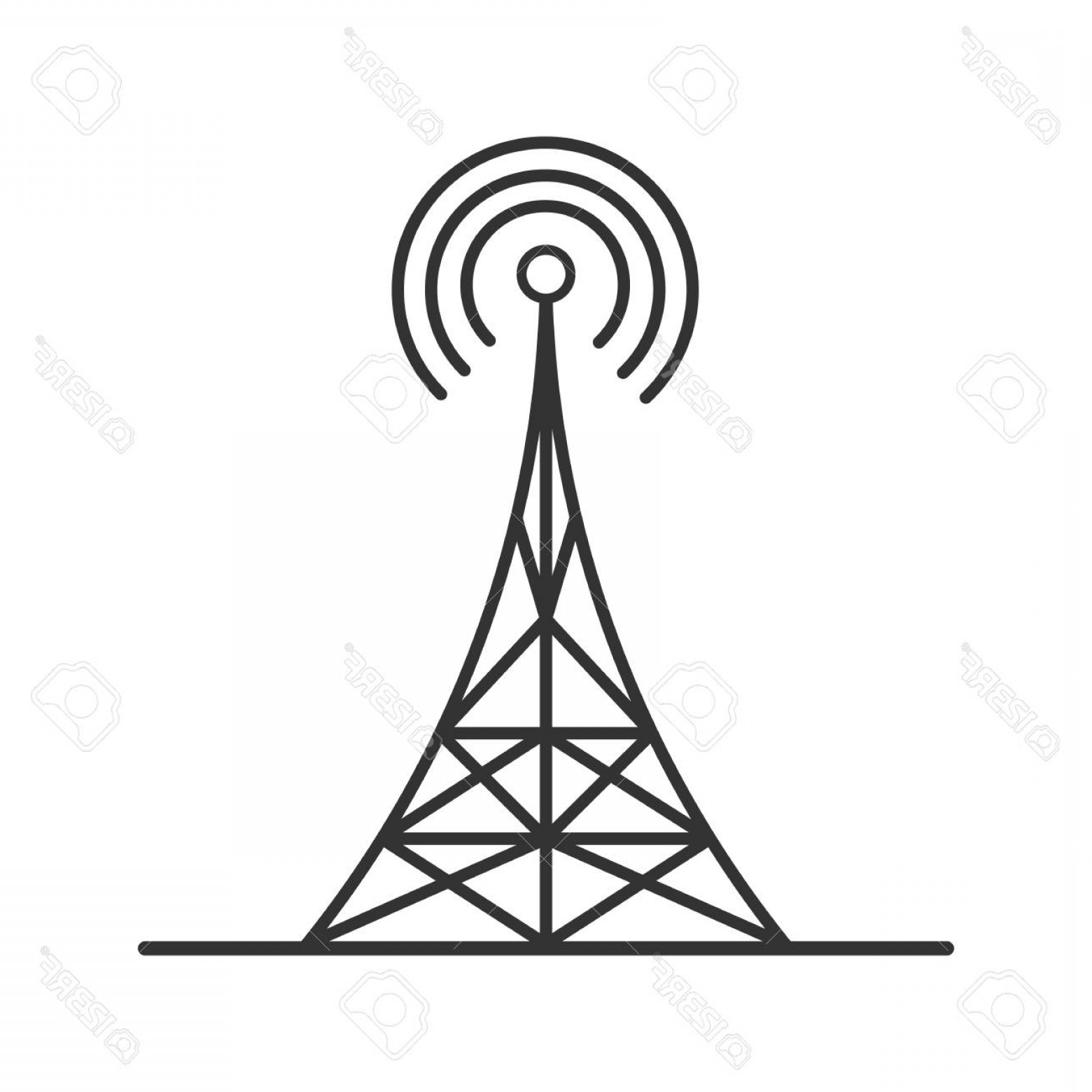 Radio Tower Vector at Collection of