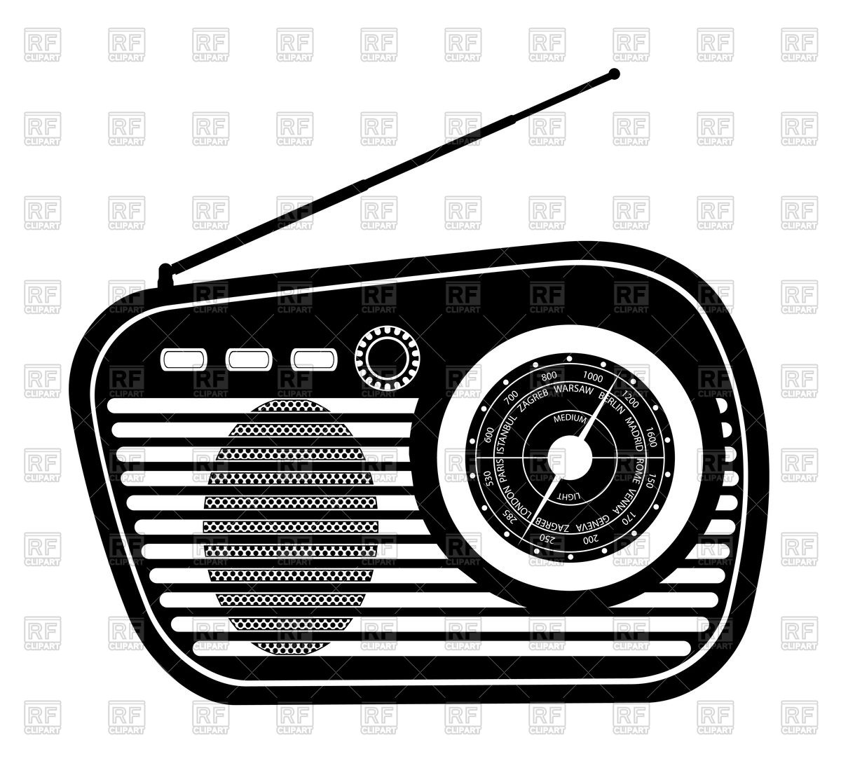 1200x1086 Old Radio Vector Image Of Signs, Symbols, Maps Konturvid
