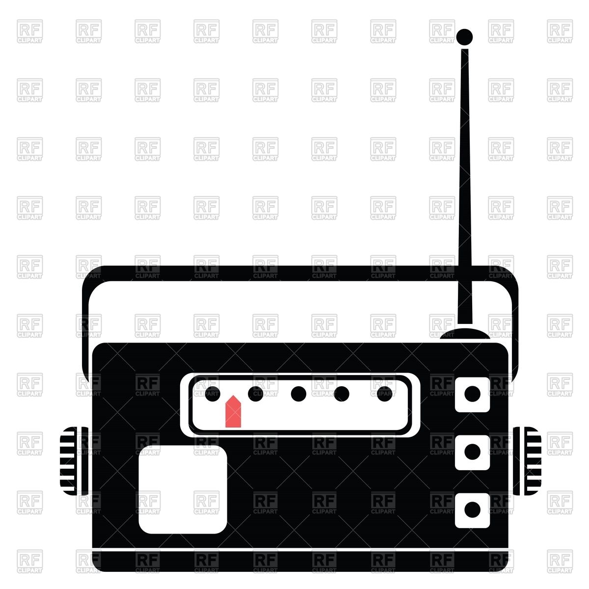 1200x1200 Silhouette Of Old Radio Tuner Vector Image Of Objects