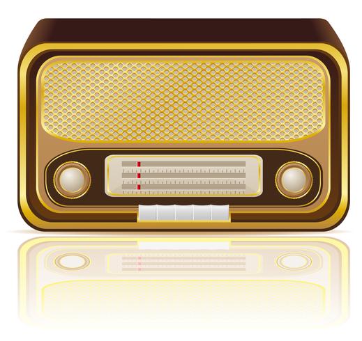 519x490 Retro Radio Vector Illustration