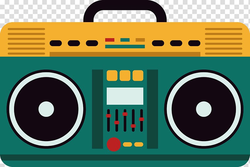 800x536 Green And Yellow Dj Mixer Illustration, Microphone Boombox Radio
