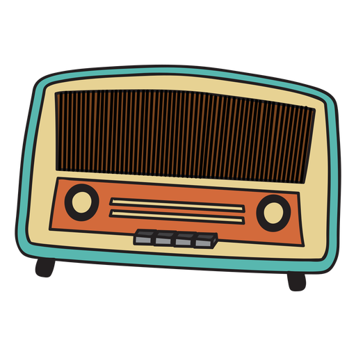 512x512 Vintage Radio Doodle