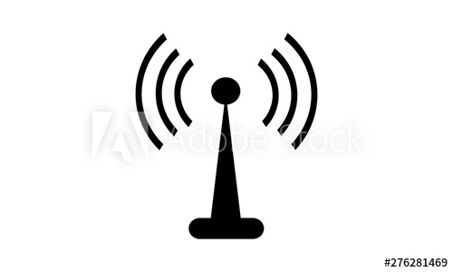 A Tower Icon For Transferring Wifi And Radio Waves Vector Image 500x300 A Tower Icon For Transferring Wifi And Radio Waves Vector Image