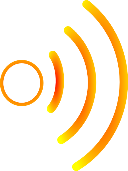Radio Waves Yellow Clip Art 450x600 Radio Waves Yellow Clip Art