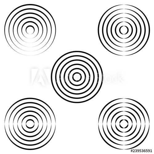 Set Circles Of Waves On The Water, Vector Radio Waves Of A Ring 500x500 Set Circles Of Waves On The Water, Vector Radio Waves Of A Ring