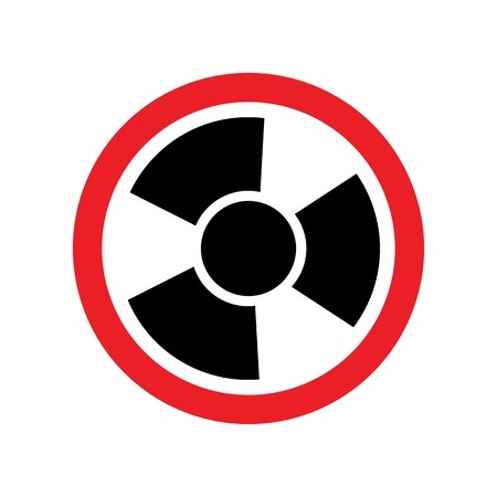 450x450 Vector Reproduction Of Radioactive Symbol Simple Design Icon