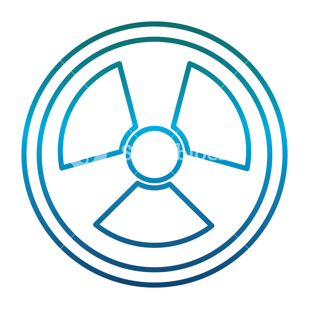 1000x1000 Radioactive Symbol Icon Over White Background Vector Illustration