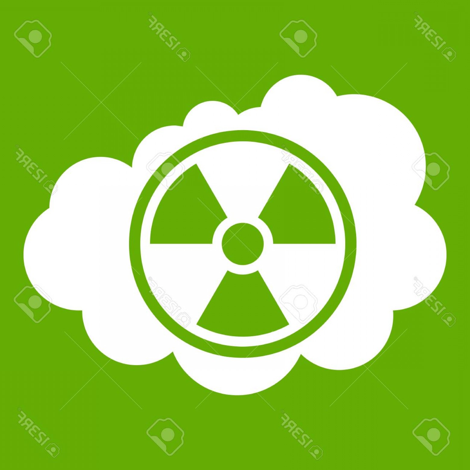 1560x1560 Photostock Vector Cloud And Radioactive Sign Icon Green Createmepink