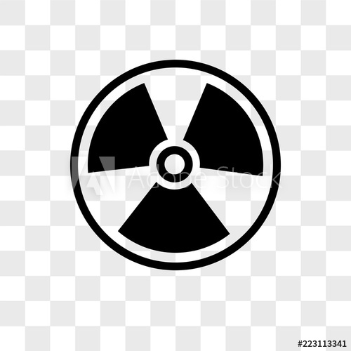 500x500 Radioactive Vector Icon Isolated On Transparent Background