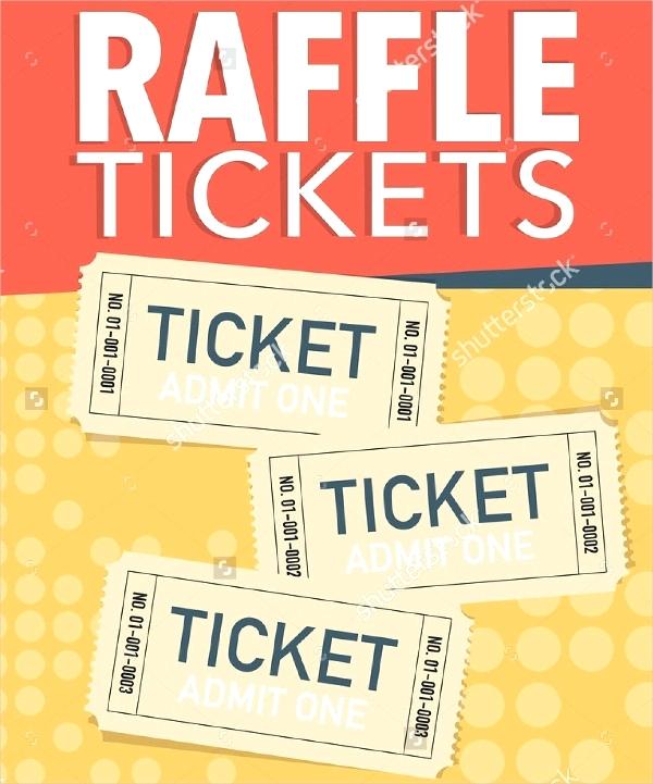 600x721 Vector Raffle Ticket Poster Template Free Tickets To Print Out