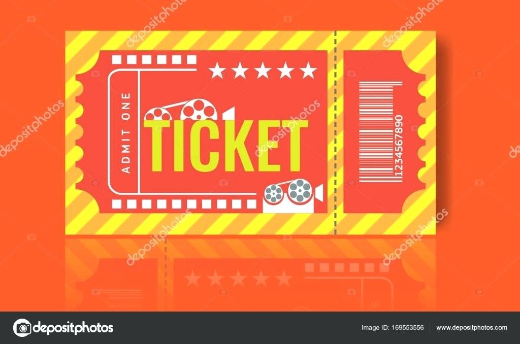 1024x678 Cinema Ticket Sample Template Design Trendy Vector Illustration