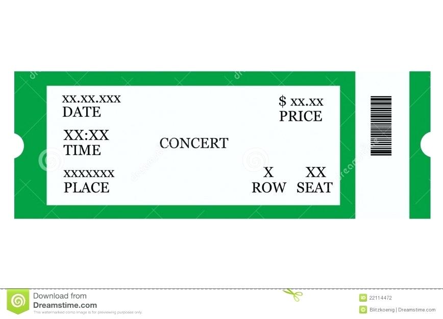 868x626 Concert Ticket Template Free Ideas Blank Imposing Editable