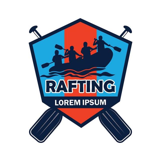 640x640 Rafting Logo With Text Space For Your Sl