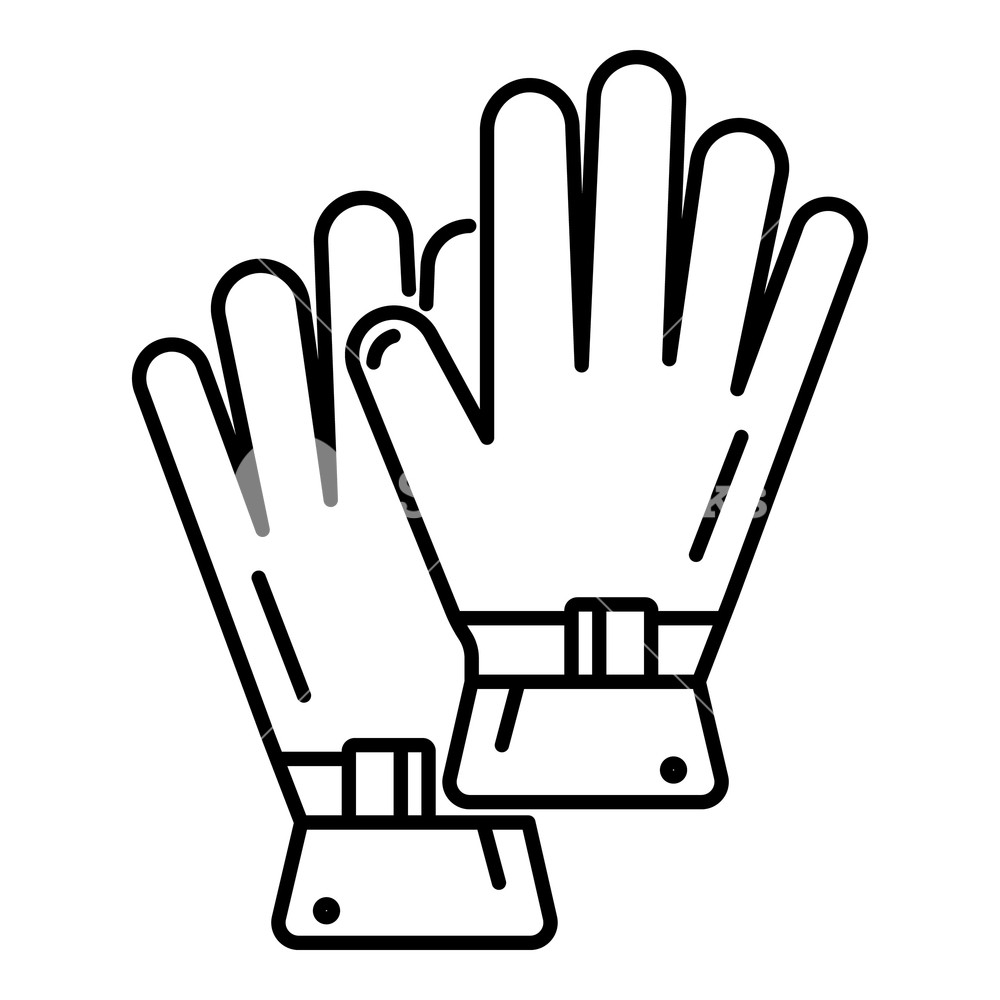1000x1000 Rafting Gloves Icon Outline Rafting Gloves Vector Icon For Web