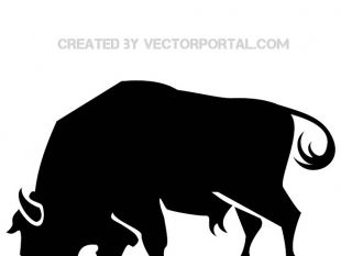 310x233 Raging Bull Silhouette Free Vector Free Vectors Ui Download