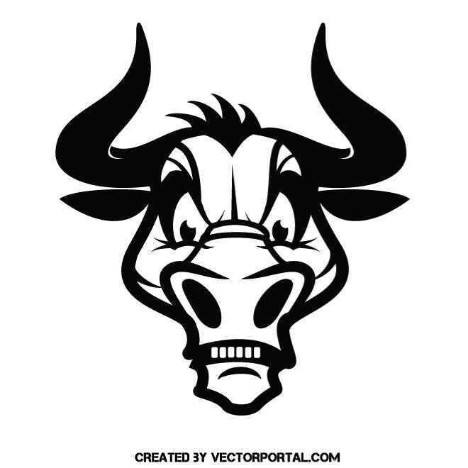 660x660 Raging Bull Vector Clip Art