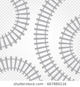 260x280 Rail Railroad Track Vector Illustration Railway Train Isolated