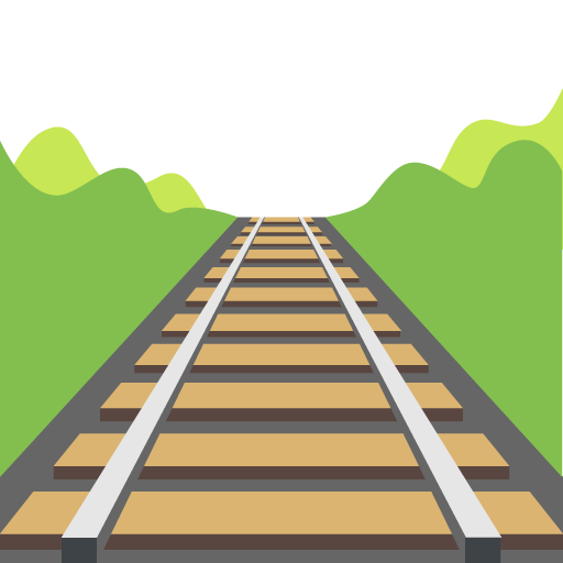 512x512 Railway Track Emoji Vector Icon Free Download Vector Logos Art