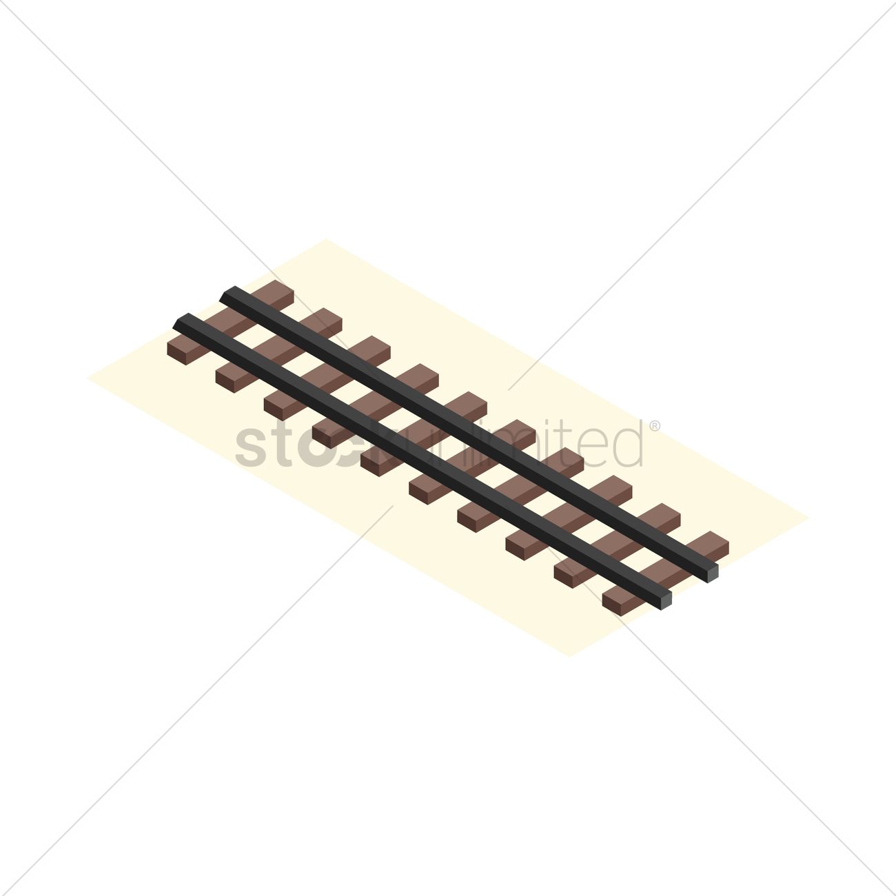 1300x1300 Railway Track Vector Image