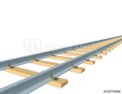 500x389 Railway Track Vector Illustration