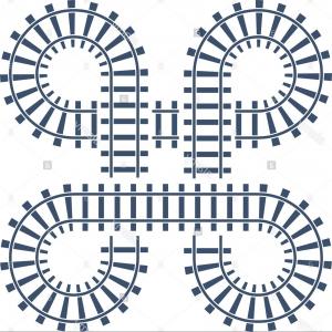 300x300 Curved Railroad Tracks Vector Sarahgardan