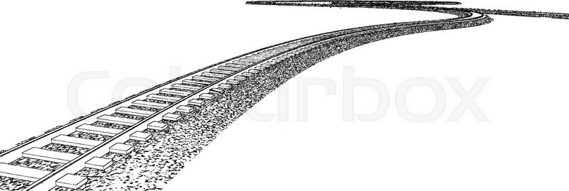 800x269 Vector Railroad Track Silhouettes Stock Vector Colourbox